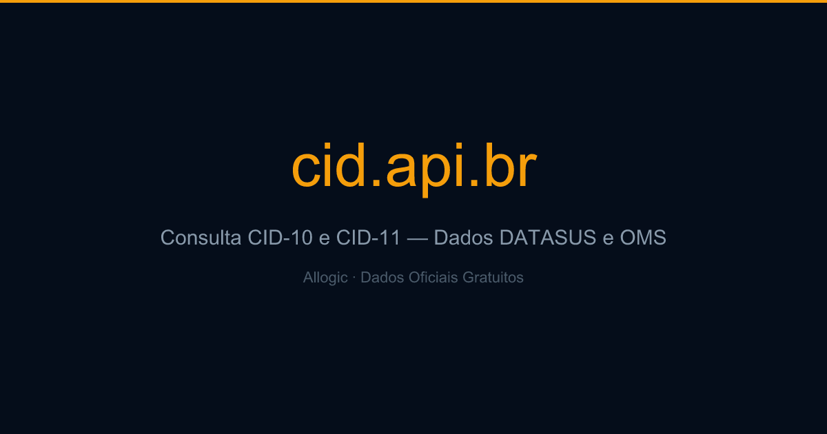 CID-10 e CID-11 — Consulta gratuita | cid.api.br